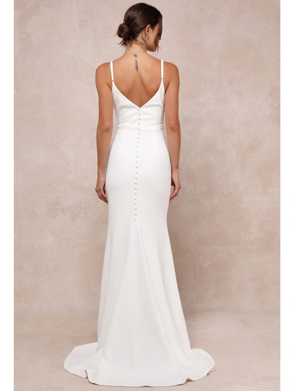 NWOT Lulu’s Feeling of Forever White Sleeveless Mermaid Maxi Wedding Dress Small